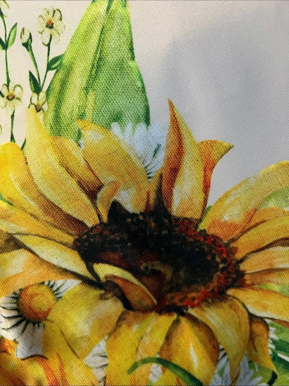 FLYSPEED Sunflower Floral Tablecloth Yellow & Green